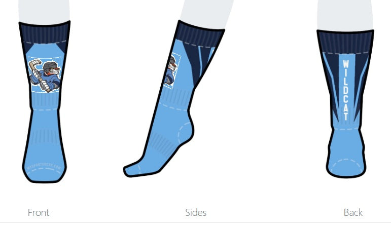 Wildcats Below the Calf Sports Socks