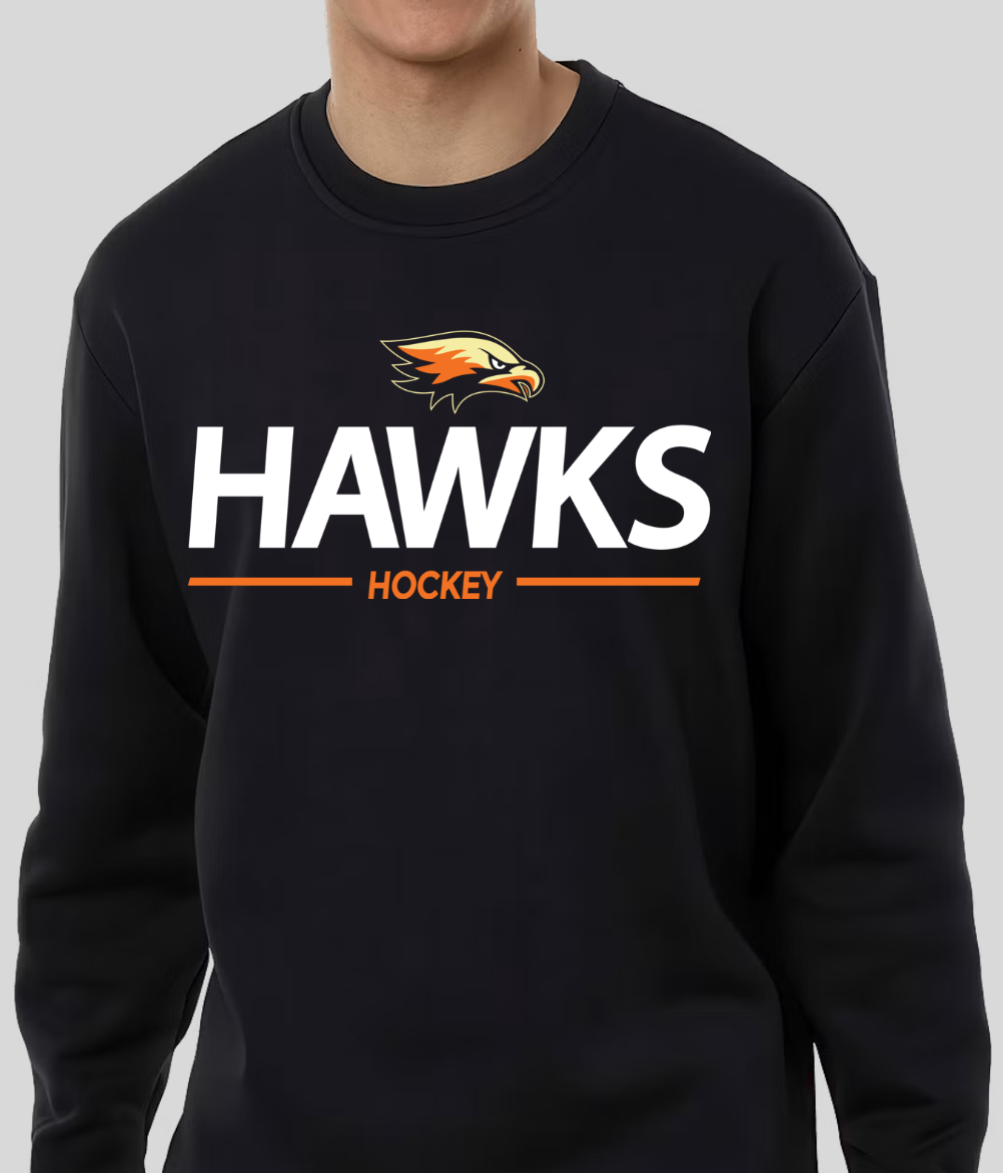 Hawks Adidas Fleece Rinkside Crewneck
