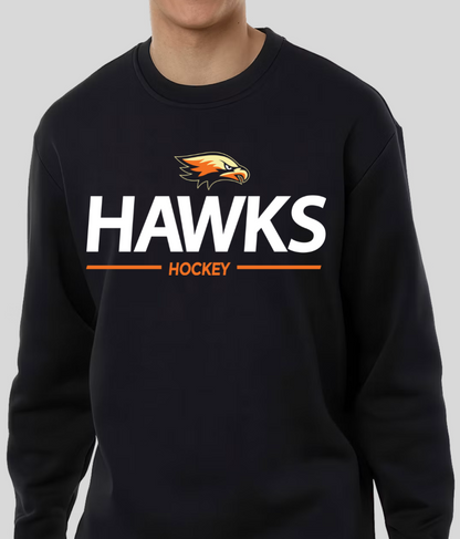Hawks Adidas Fleece Rinkside Crewneck