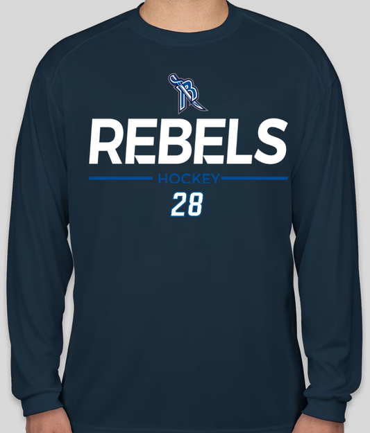 Rebels Pro Primary Locker Room Tech Long Sleeve Tee